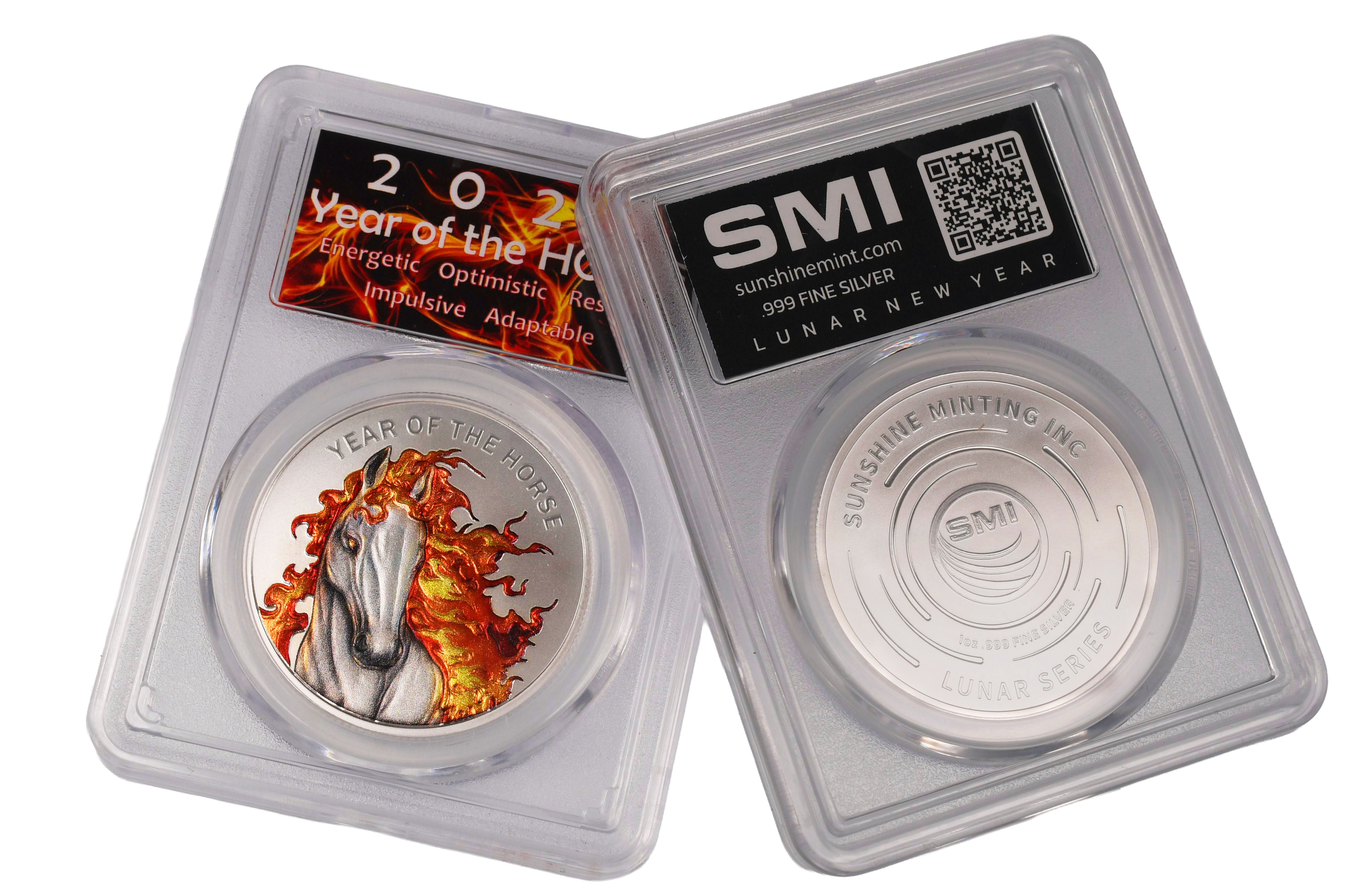 Pizza Colorized 1oz シルバー 限定100枚 1oz .999 Colorized Lunar Fire House – Sunshine Mint Direct